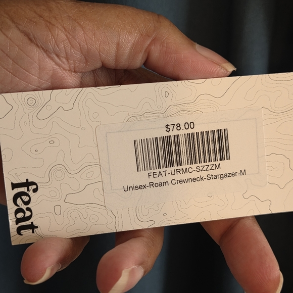 Feat Unisex Roam Crewneck Stargazer Pine Green Sweatshirt Sz M Athleisure - Picture 6 of 10